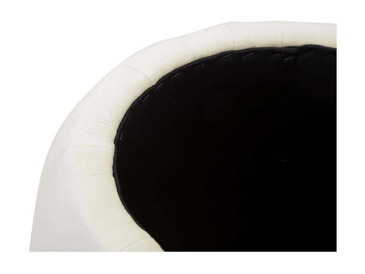 Pouf Coffre Rangement "Paris" Gris Foncé & Argent