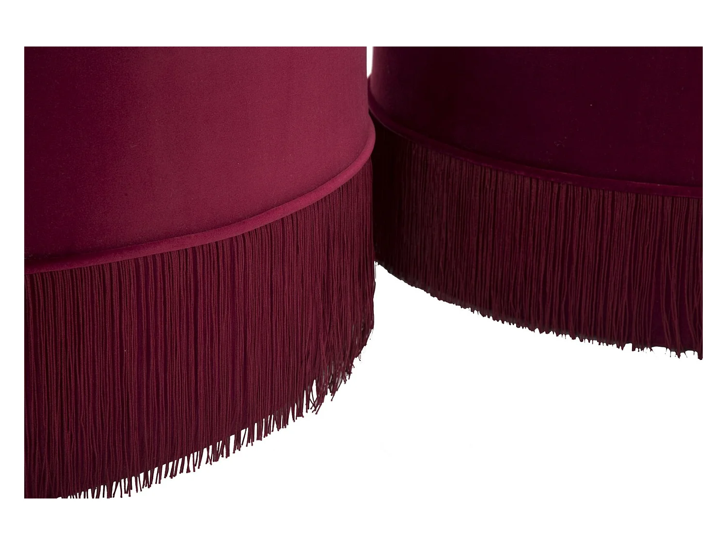Lot de 2 Poufs Coffre de Rangement "Tia" 71cm Bordeaux