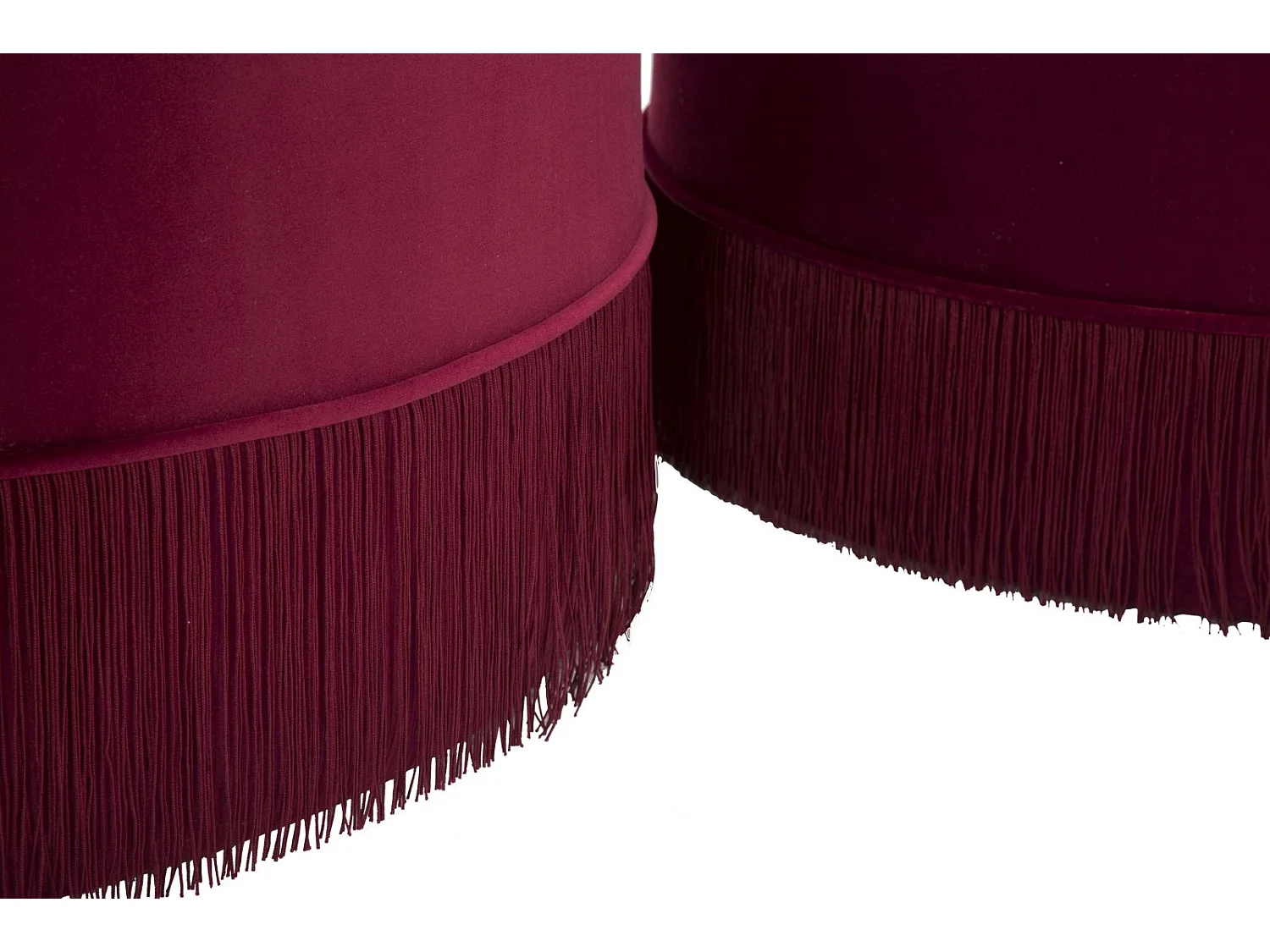 Lot de 2 Poufs Coffre de Rangement "Tia" 71cm Bordeaux