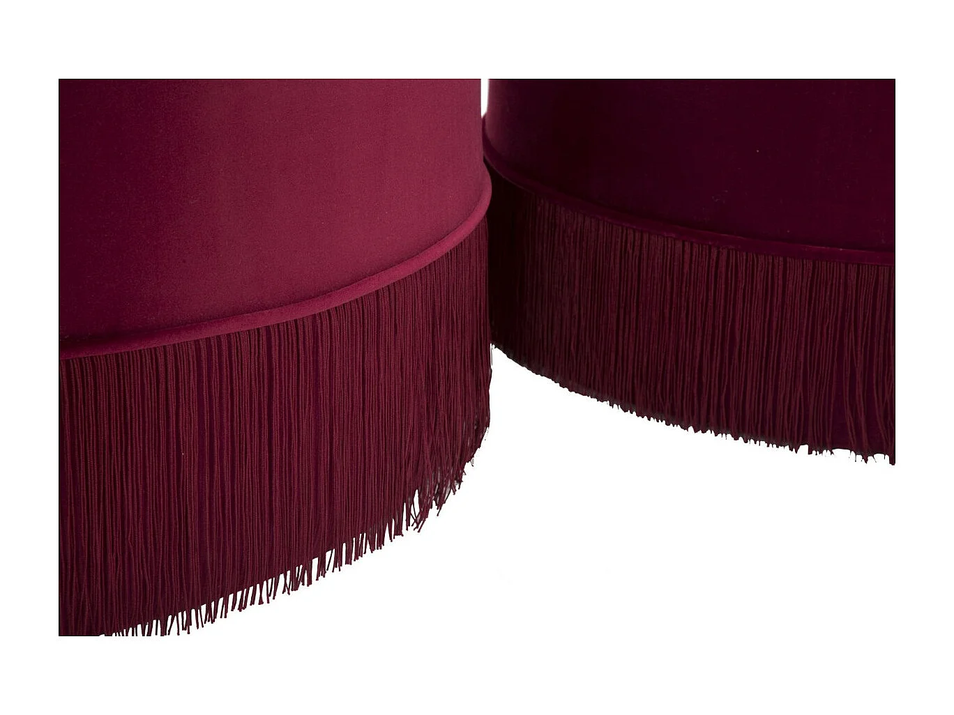 Lot de 2 Poufs Coffre de Rangement "Tia" 71cm Bordeaux