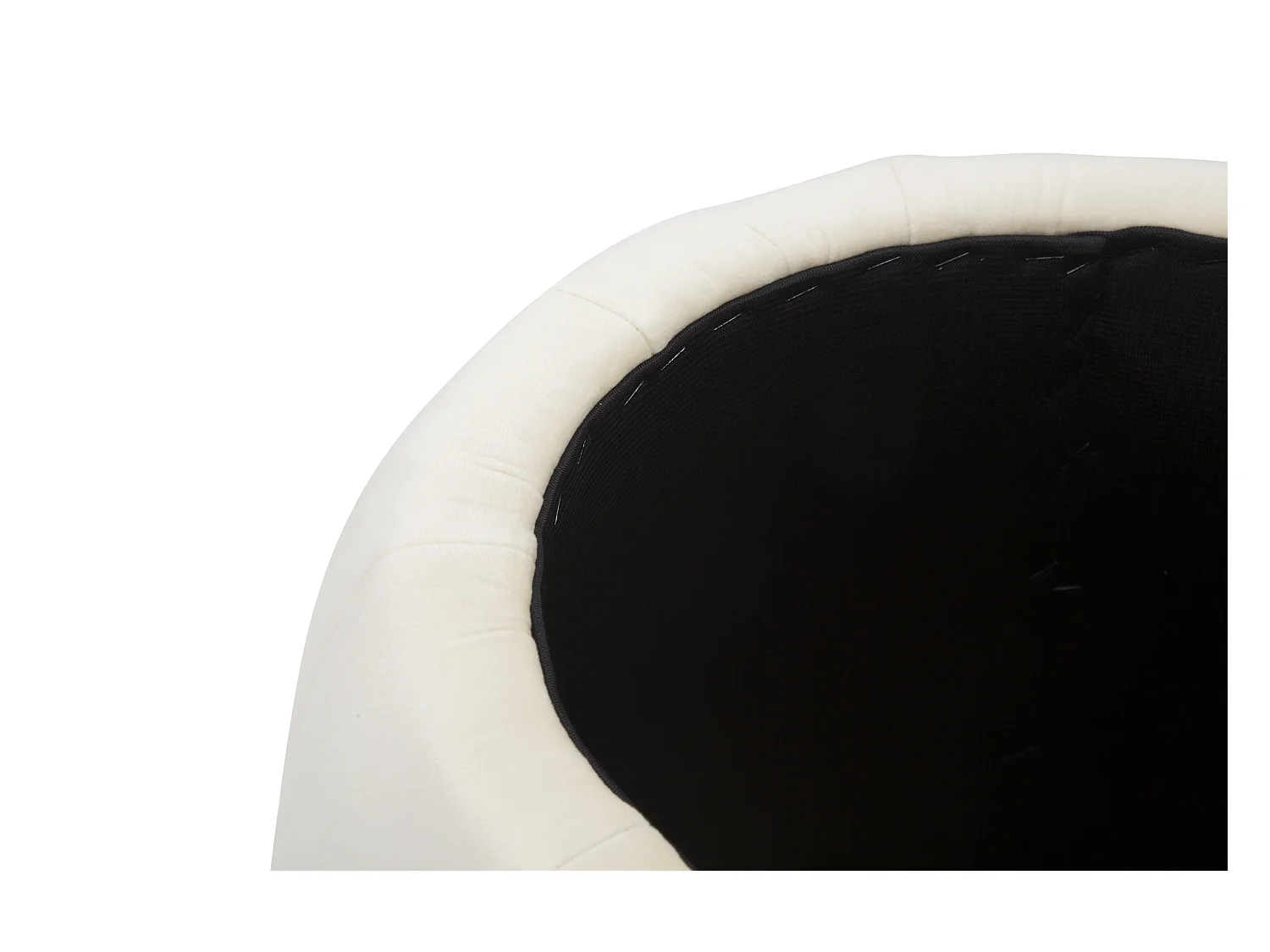 Pouf Coffre Rangement "Paris" 43cm Crème & Or