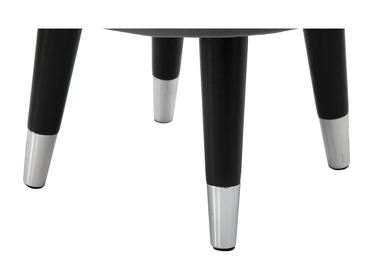 Tabouret Design "Paris" 40cm Gris Foncé & Argent