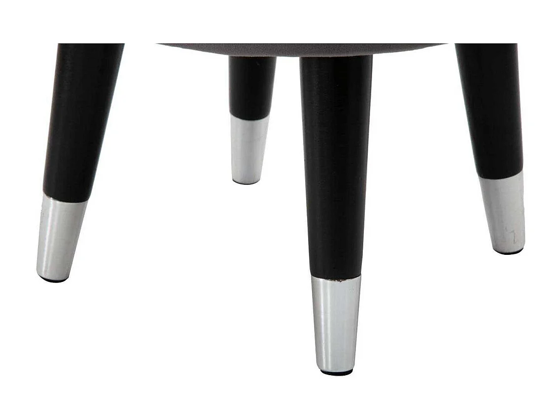 Tabouret Design "Paris" 40cm Gris Foncé & Argent