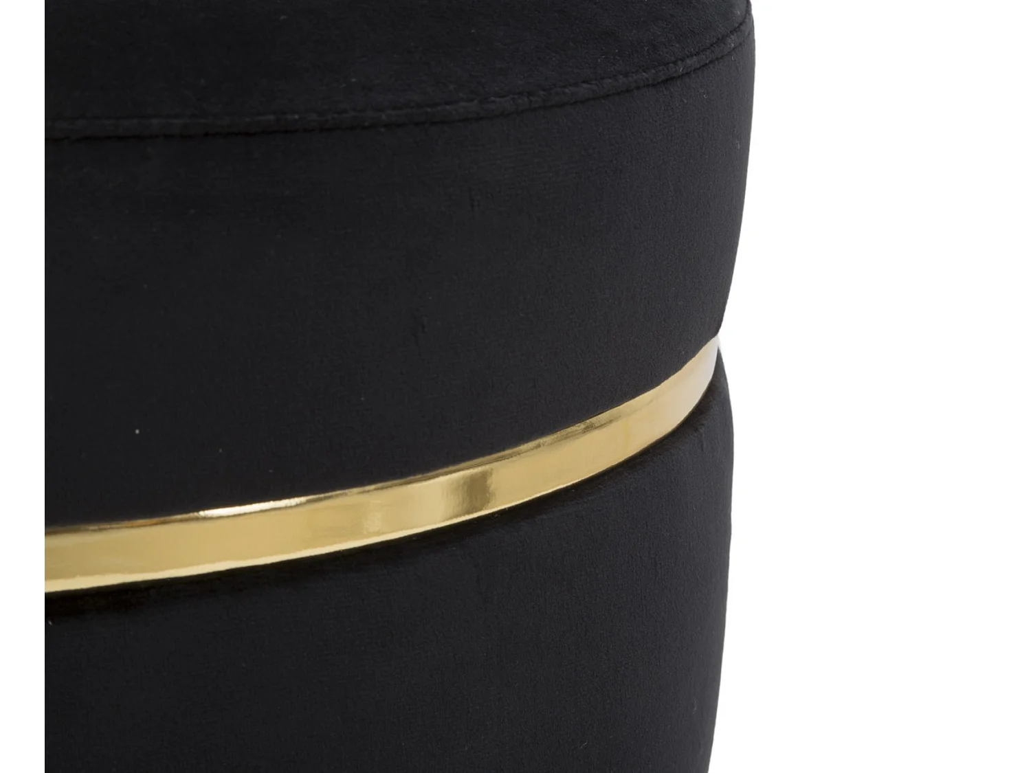 Tabouret Design en Velours "Paris" 40cm Noir