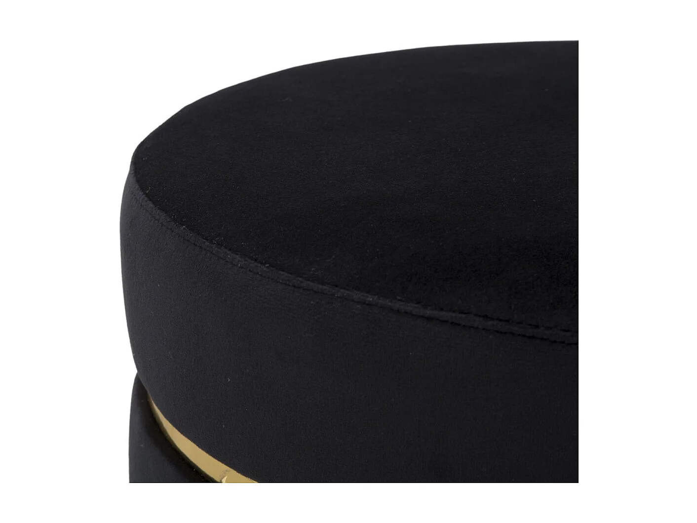 Tabouret Design en Velours "Paris" 40cm Noir