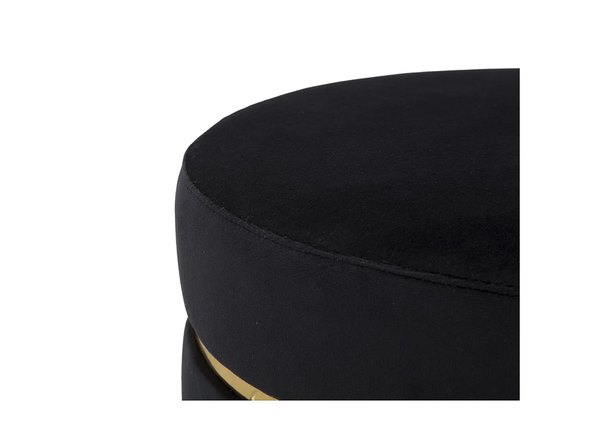 Tabouret Design en Velours "Paris" 40cm Noir