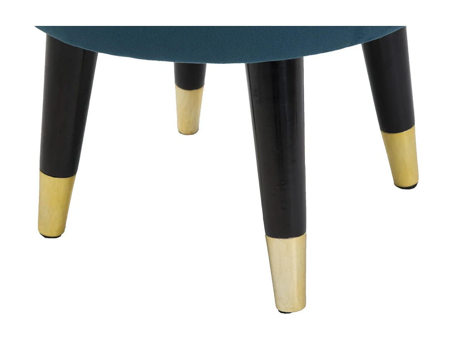 Tabouret Design "Paris" 40cm Bleu & Or