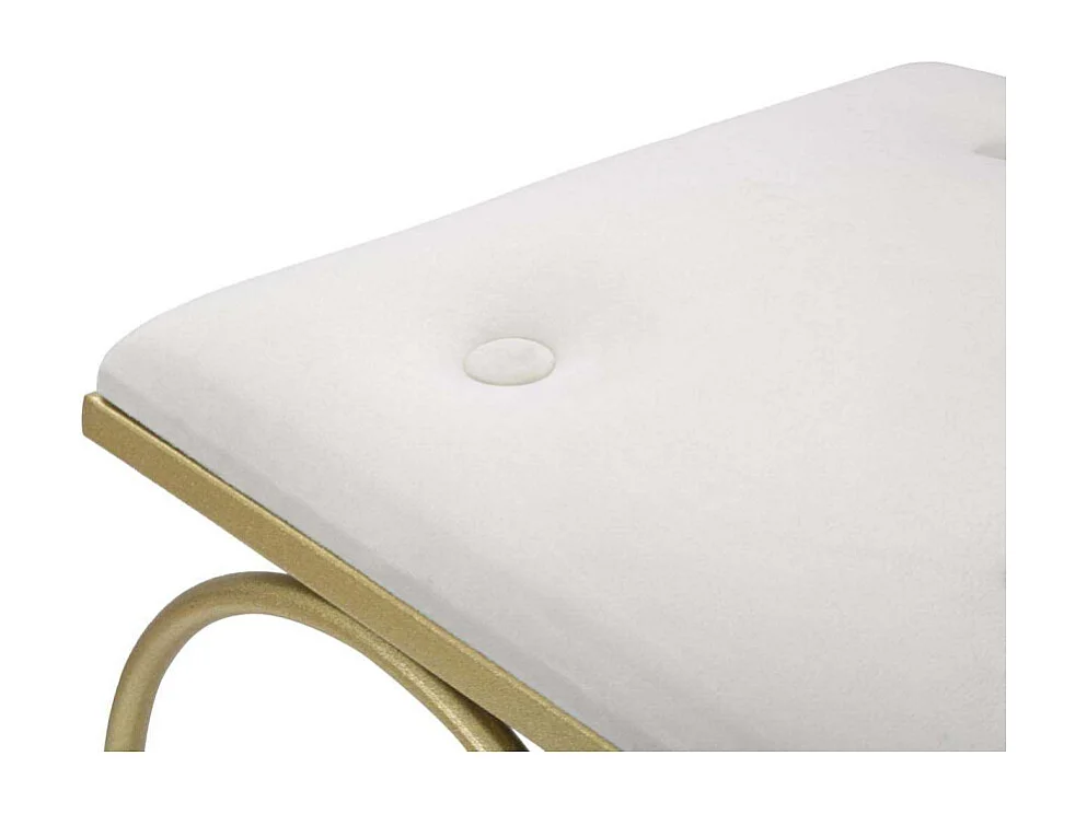 Tabouret Design "Heart" 51cm Crème & Or