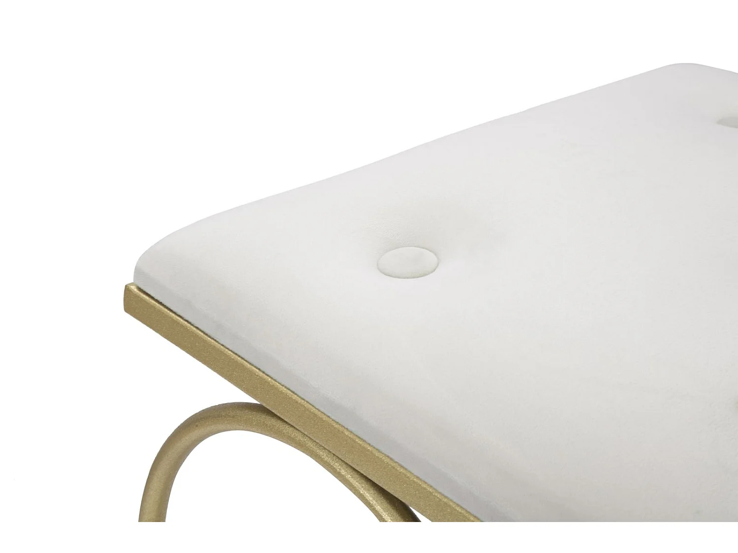 Tabouret Design "Heart" 51cm Crème & Or