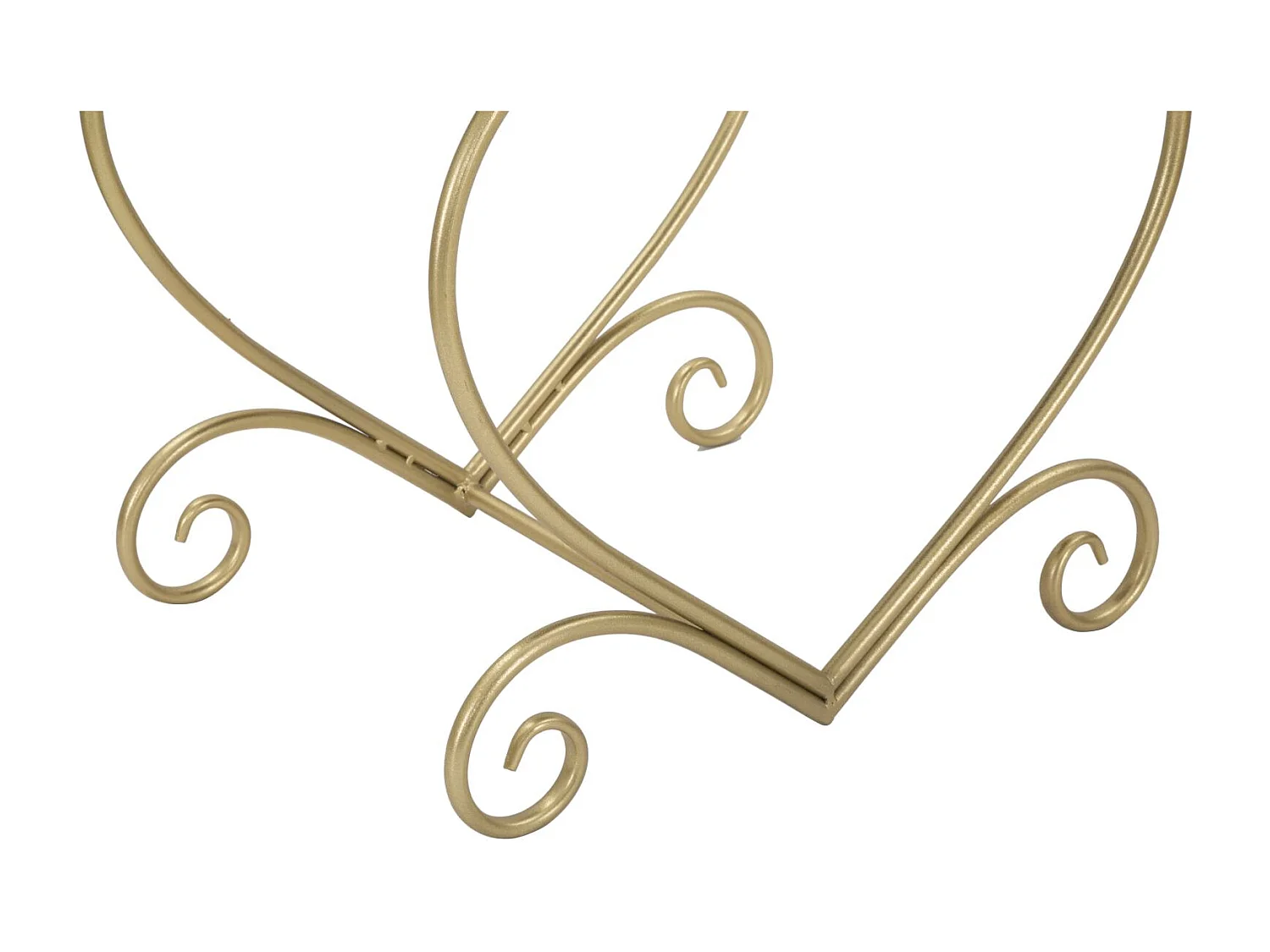 Tabouret Design "Heart" 51cm Crème & Or