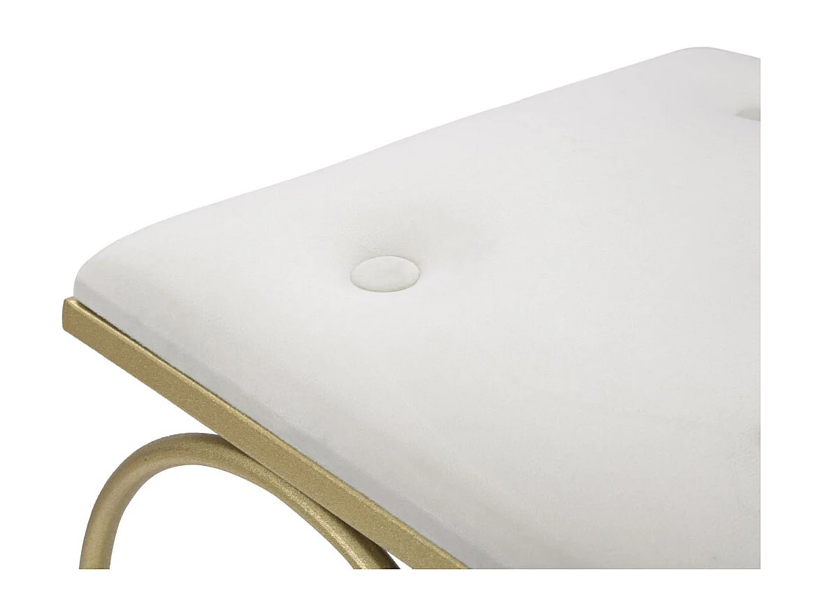 Tabouret Design "Heart" 51cm Crème & Or