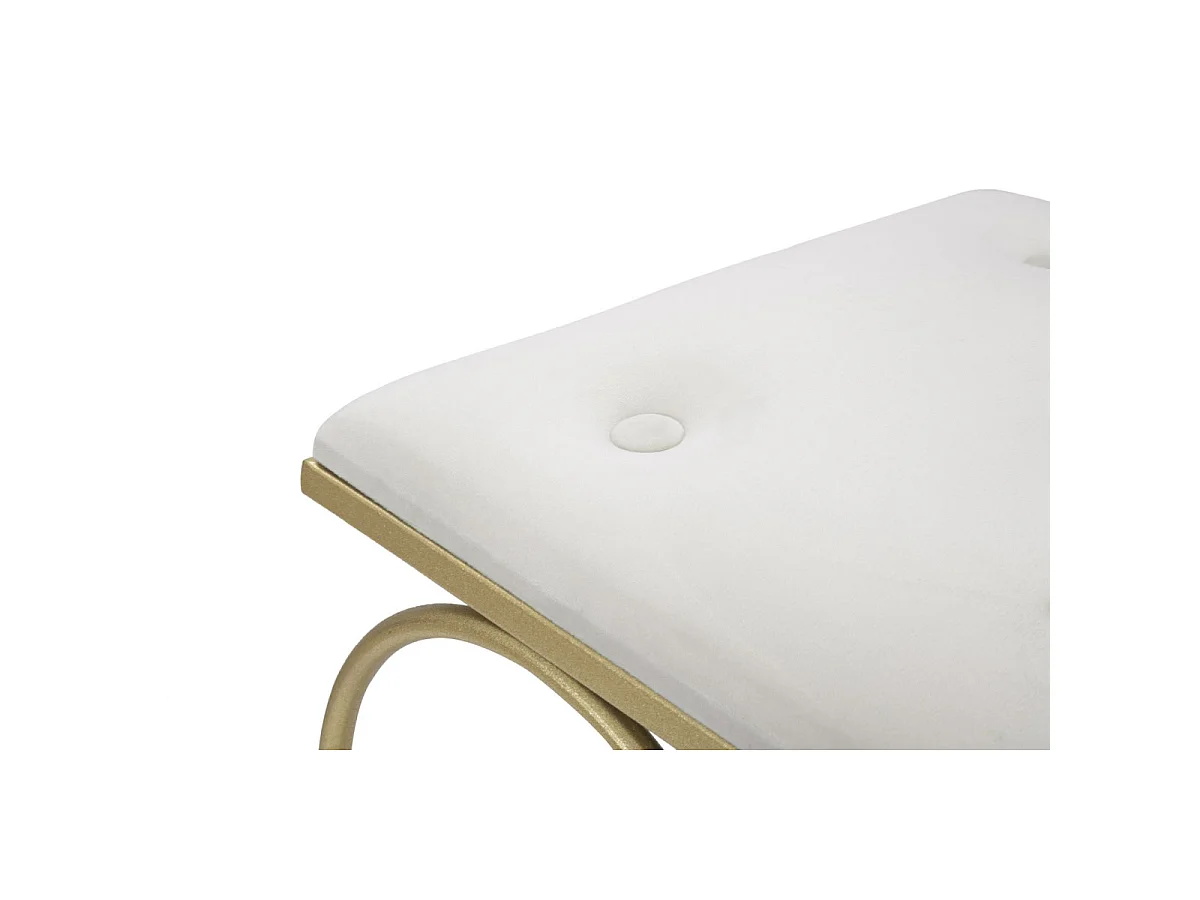 Tabouret Design "Heart" 51cm Crème & Or