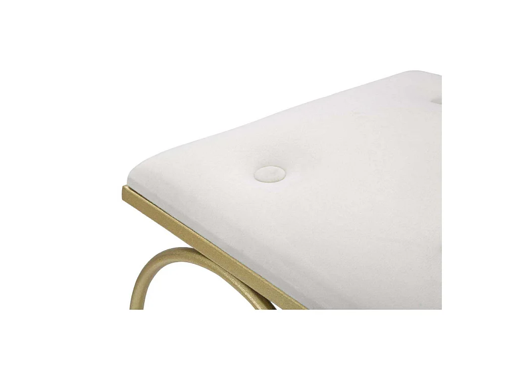 Tabouret Design "Heart" 51cm Crème & Or