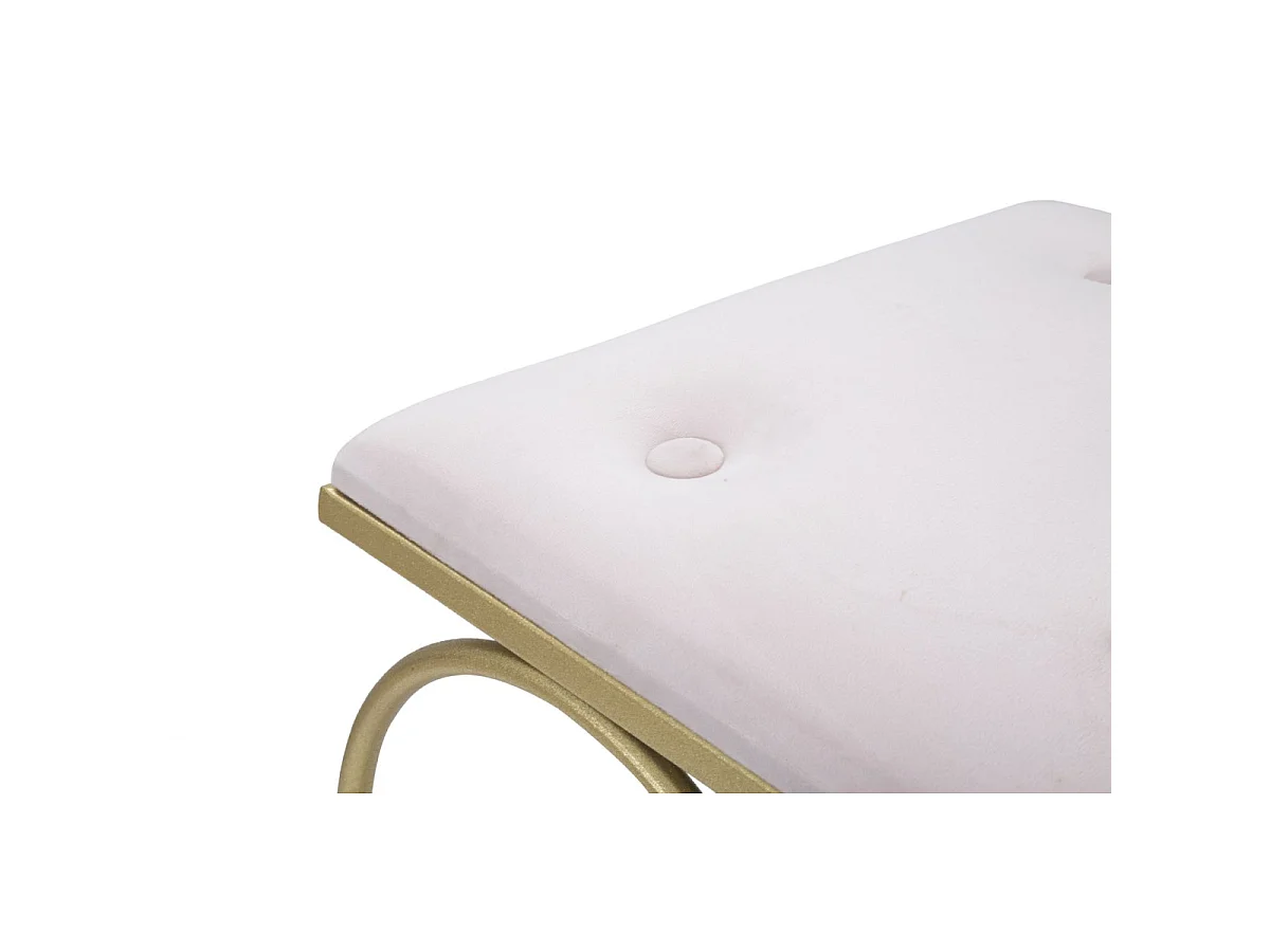 Tabouret Design "Heart" 51cm Rose & Or