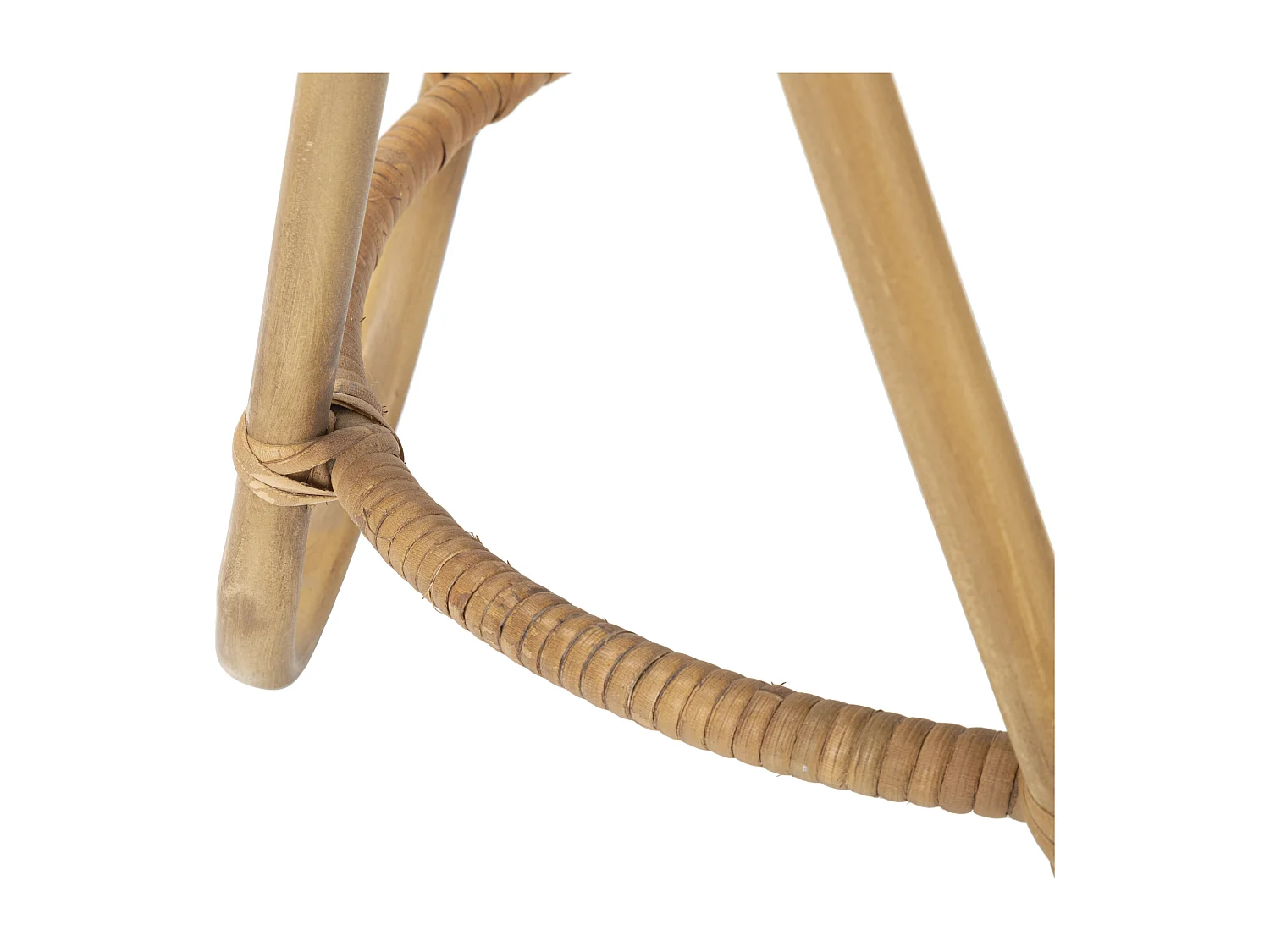 Tabouret rond en métal et tissu marron Ø 37,5x47,5 cm