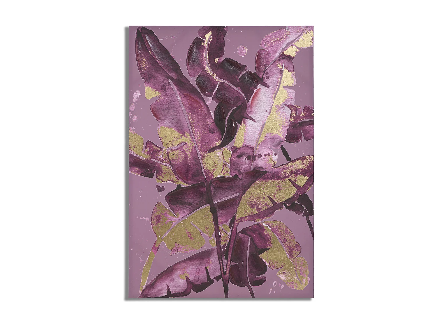 Impression sur toile feuilles violettes 80x3x120 cm