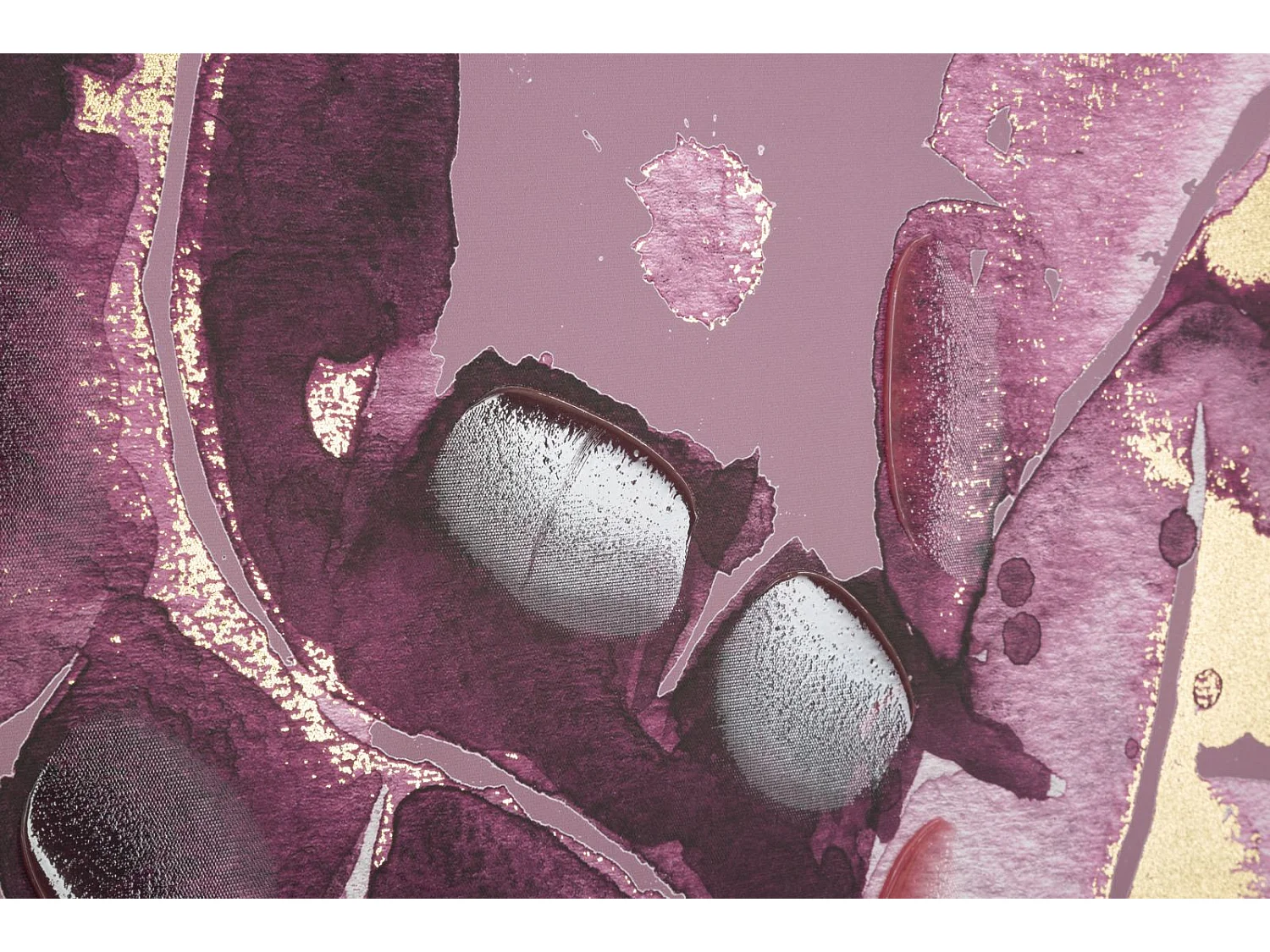 Impression sur toile feuilles violettes 80x3x120 cm