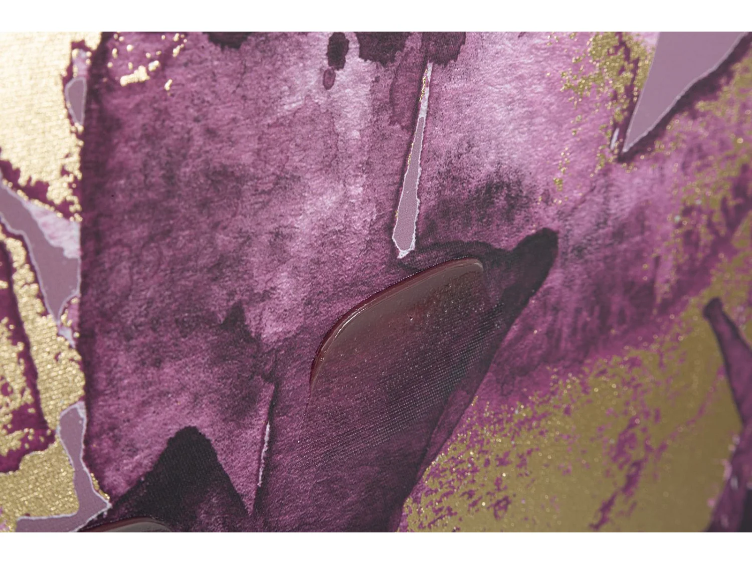 Impression sur toile feuilles violettes 80x3x120 cm