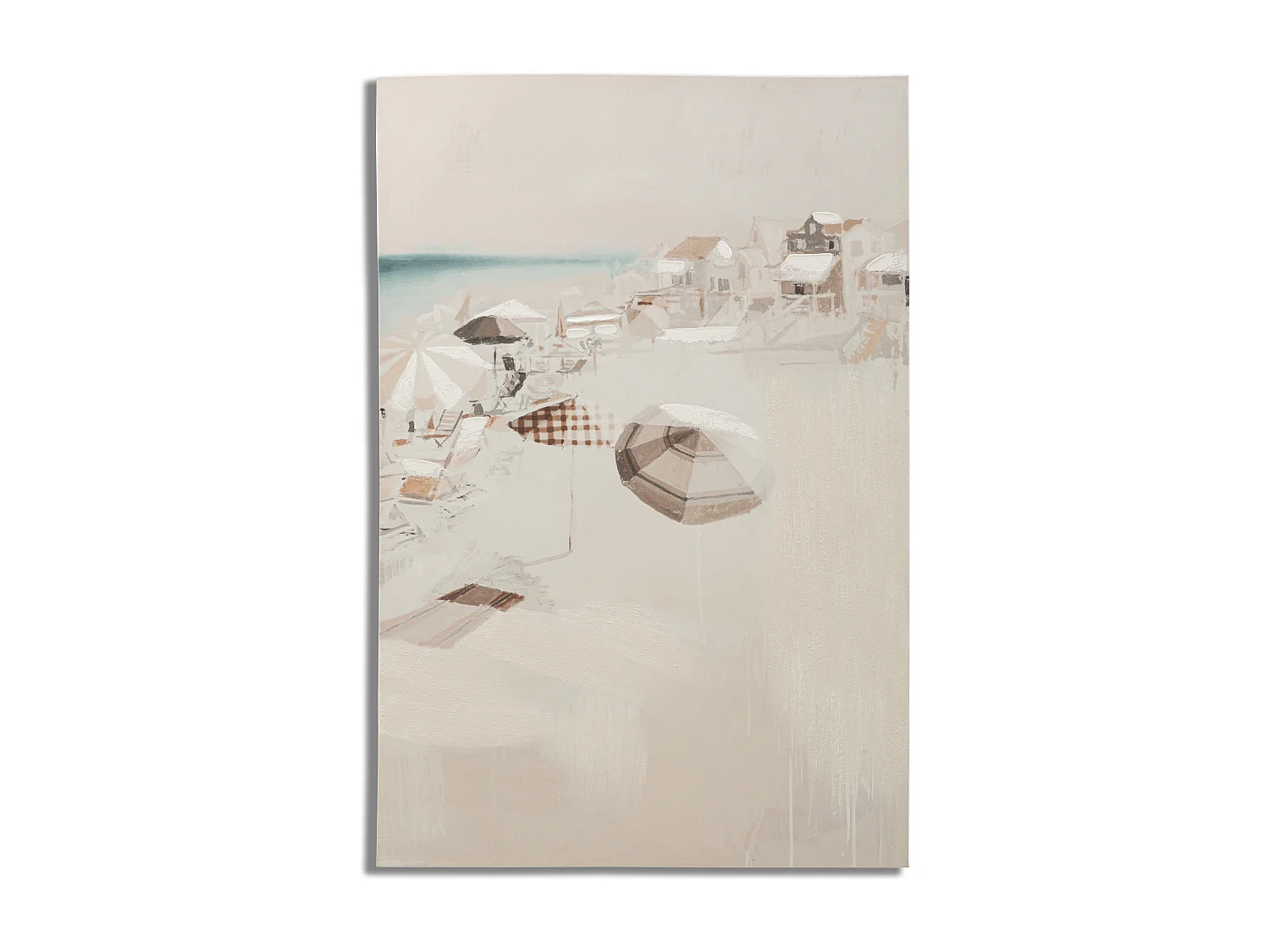 Stampa dipinta su tela spiaggia multicolore cm 80x3x120