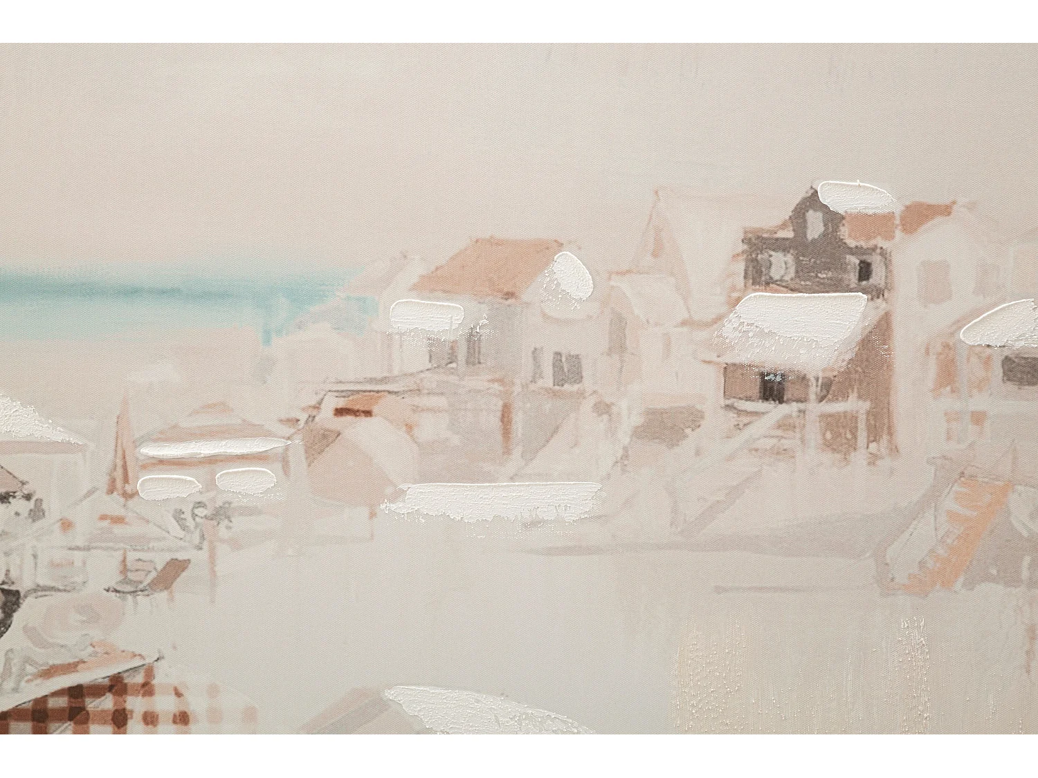 Toile Imprimée Déco "Beach" 80x120cm Multicolore