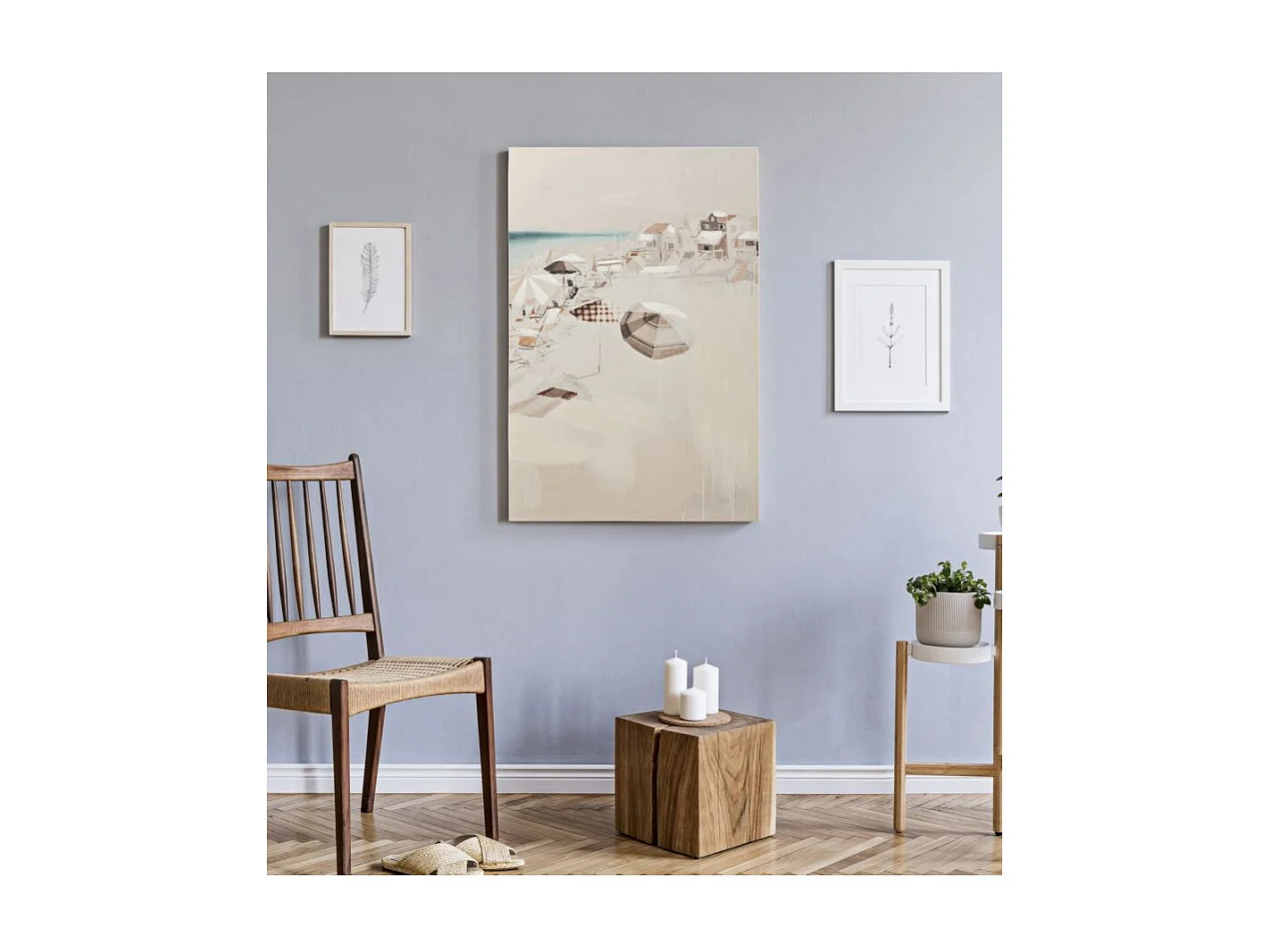 Toile Imprimée Déco "Beach" 80x120cm Multicolore