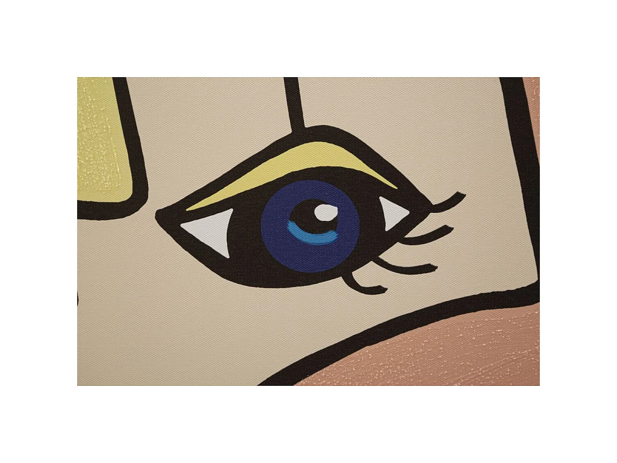 Toile Imprimée Déco "Double Visage" 60x90cm Multicolore