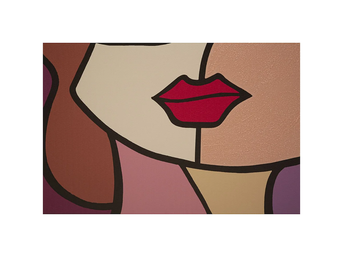 Toile Imprimée Déco "Double Visage" 60x90cm Multicolore
