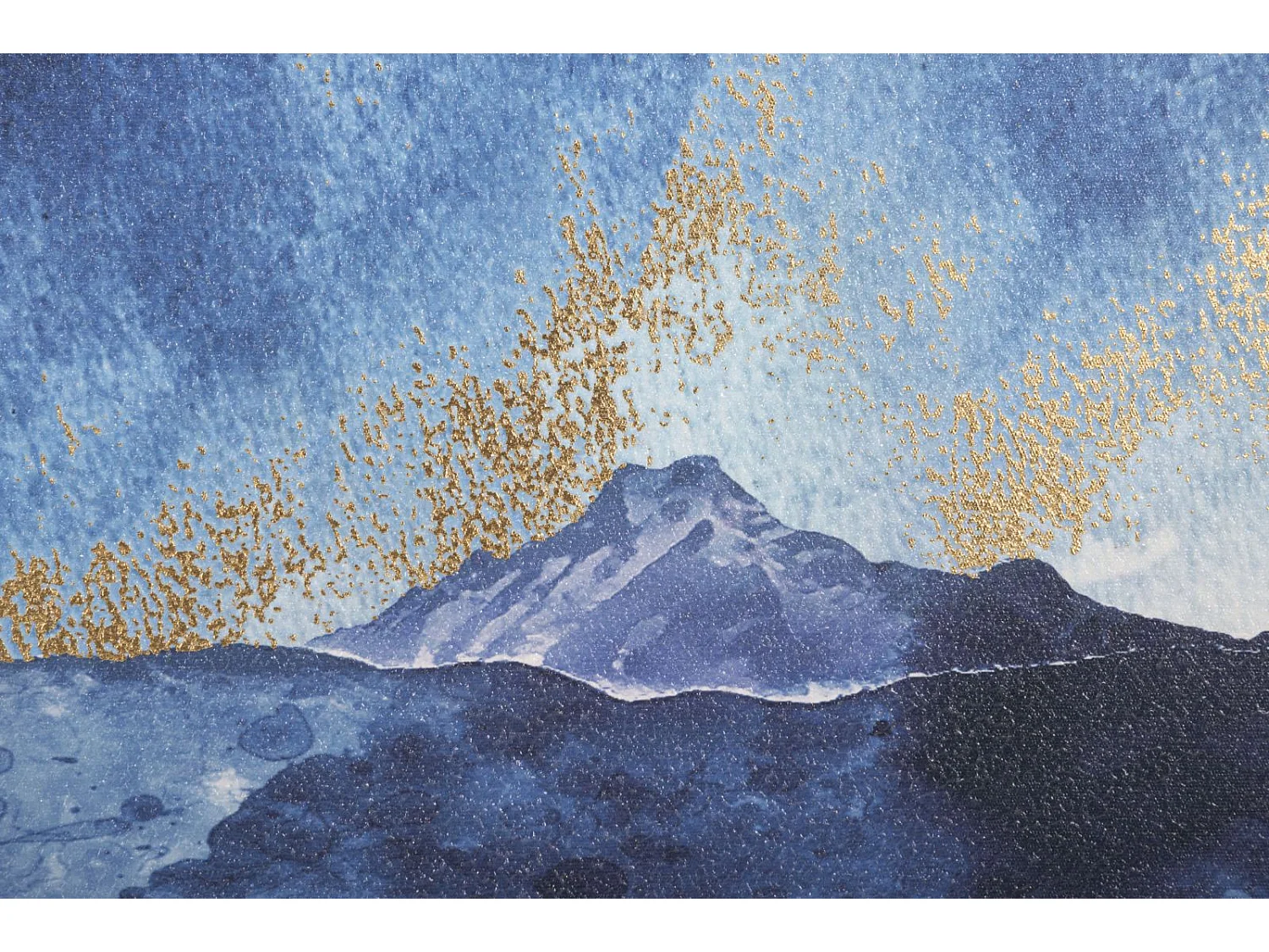 Toile Imprimée Déco "Mountain Tree" 80x120cm Bleu