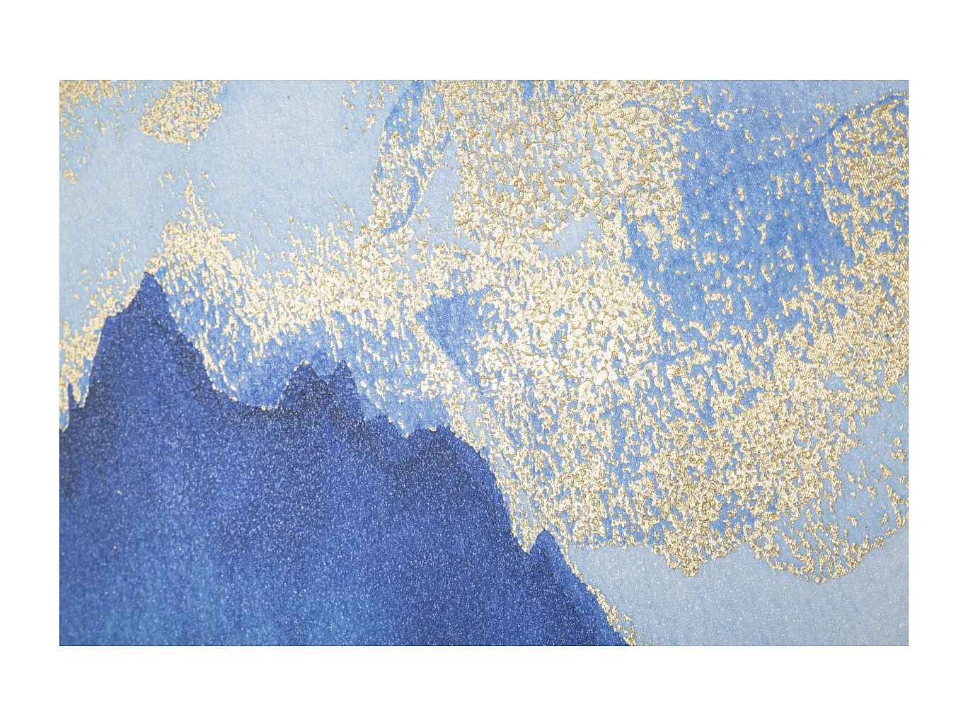Toile Imprimée Déco "Mountain Tree" 80x120cm Bleu