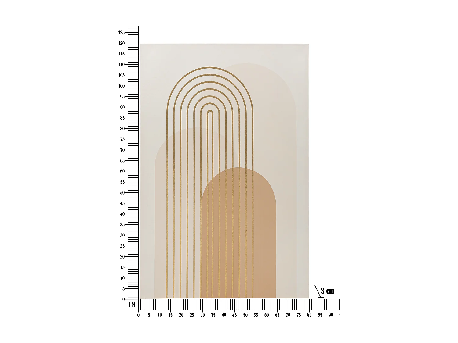 Stampa dipinta su tela astratta multicolore cm 80x3x120