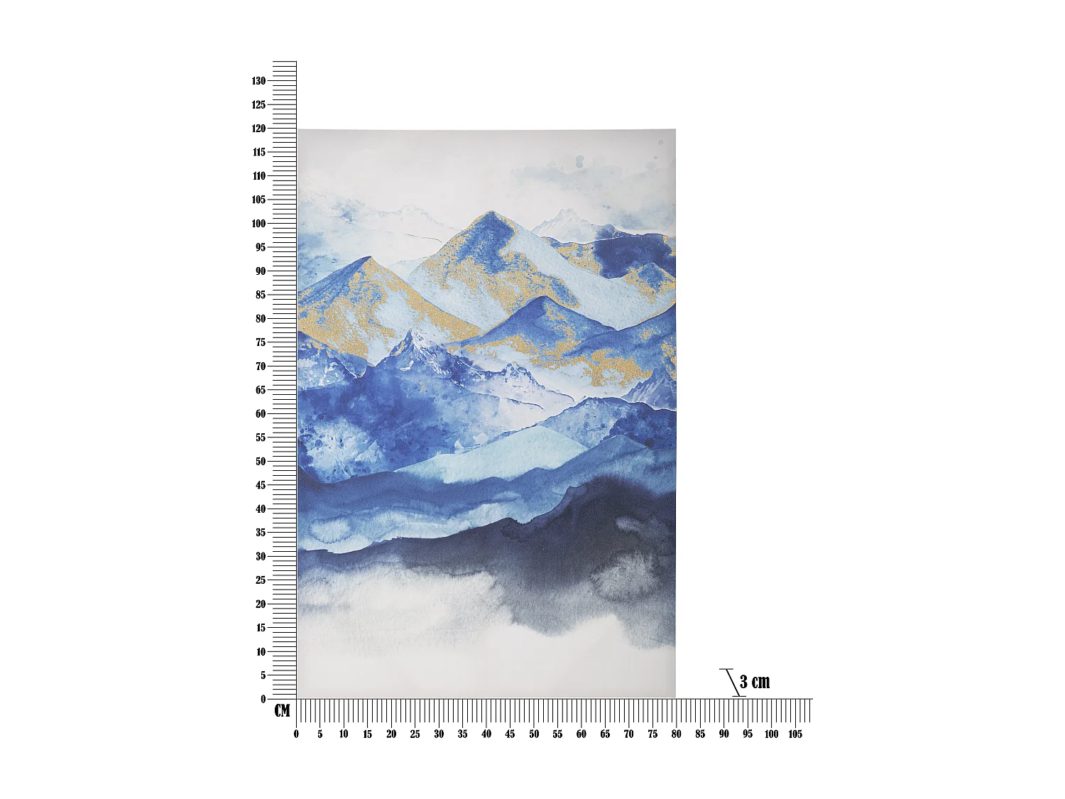 Impression sur toile paysage multicolore 80x3x120 cm