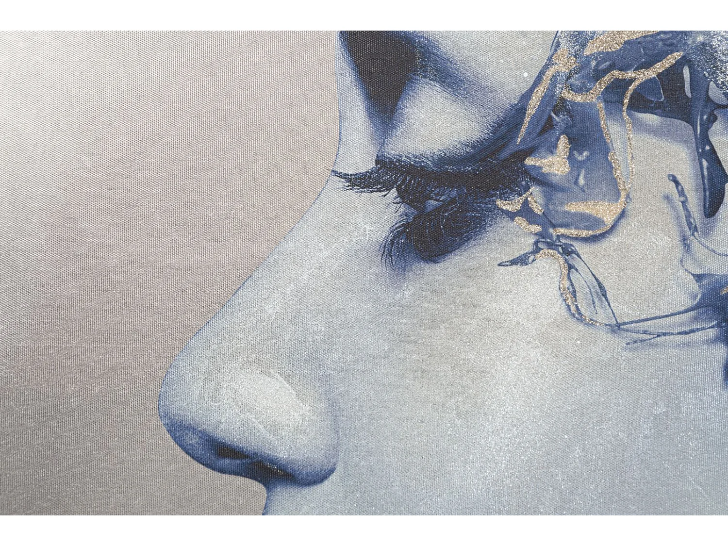 Stampa su tela con applicazioni multicolore cm 80x3,8x120