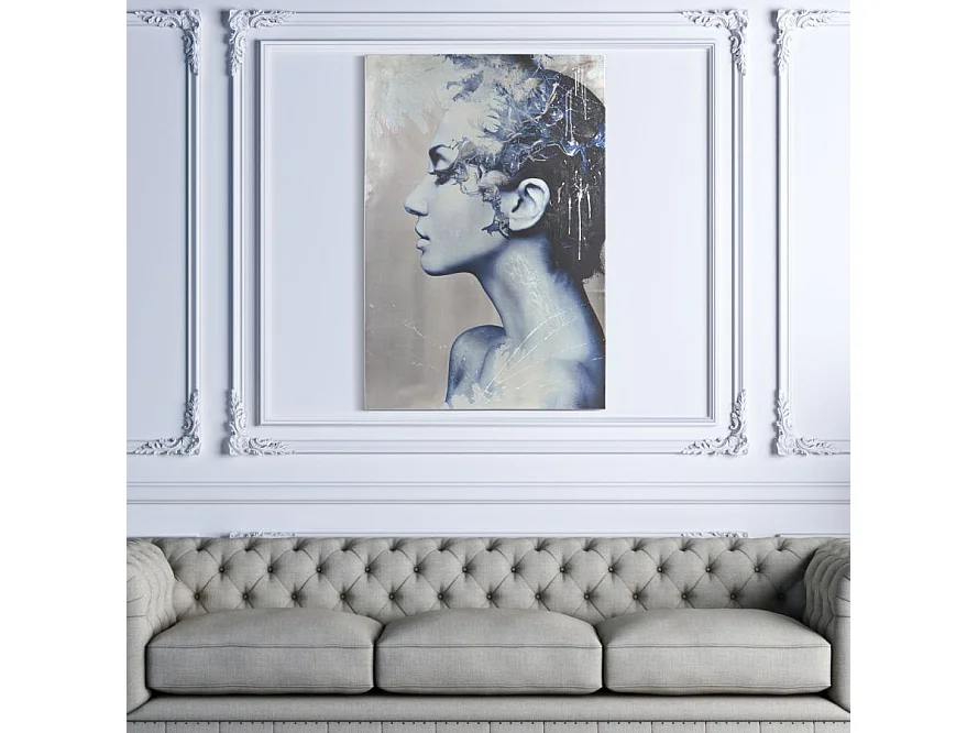 Impression sur toile avec applications multicolores 80x3,8x120 cm