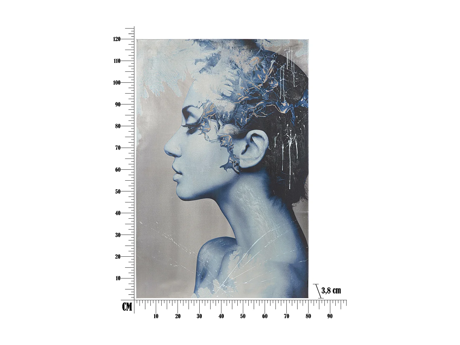 Impression sur toile avec applications multicolores 80x3,8x120 cm