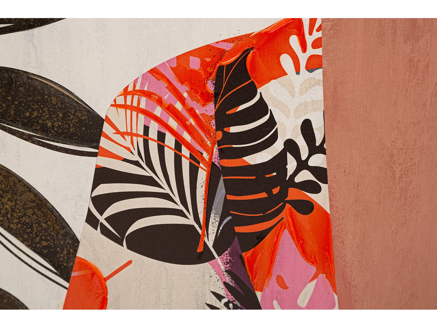 Toile Imprimée Déco "Lady Jungle Face" 80x120cm Multicolore