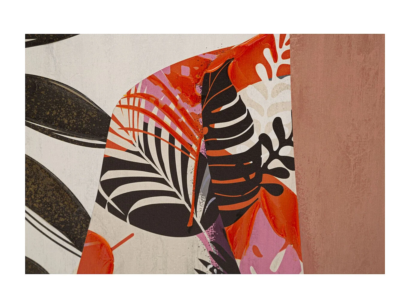 Toile Imprimée Déco "Lady Jungle Face" 80x120cm Multicolore