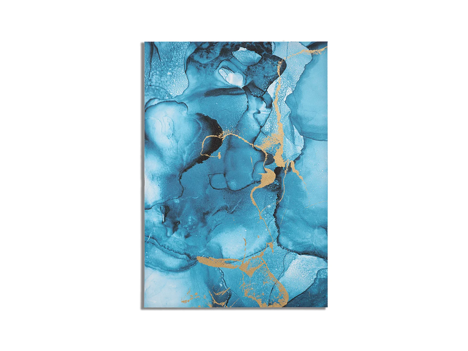 Impression sur toile bleue abstraite 80x3x120 cm