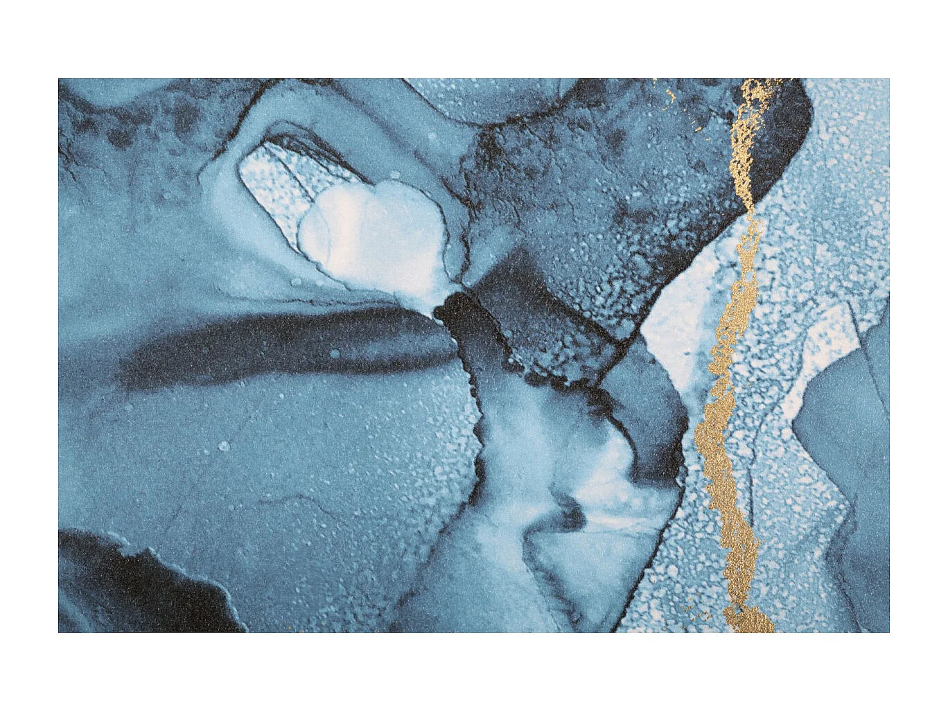 Abstract blauw canvas print 80x3x120 cm