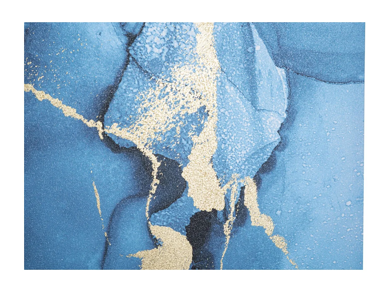 Abstract blauw canvas print 80x3x120 cm