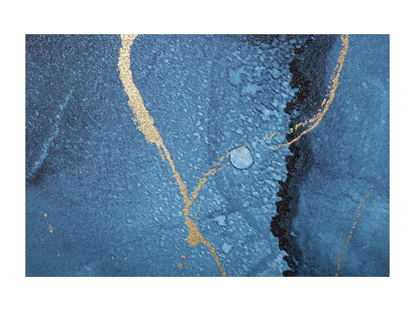 Abstract blauw canvas print 80x3x120 cm