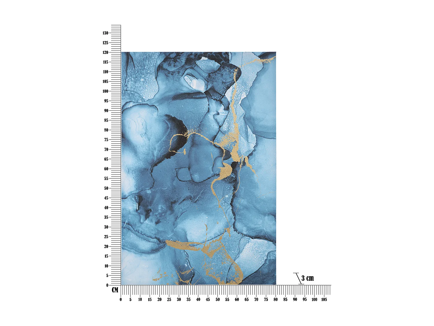 Abstract blauw canvas print 80x3x120 cm