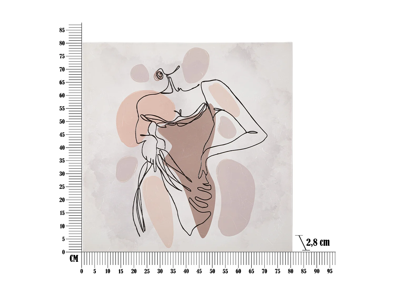 Stampa su tela donna multicolore cm 80x2,8x80