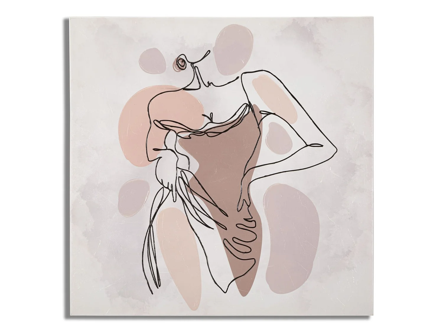 Impression sur toile femme multicolore 80x2,8x80 cm
