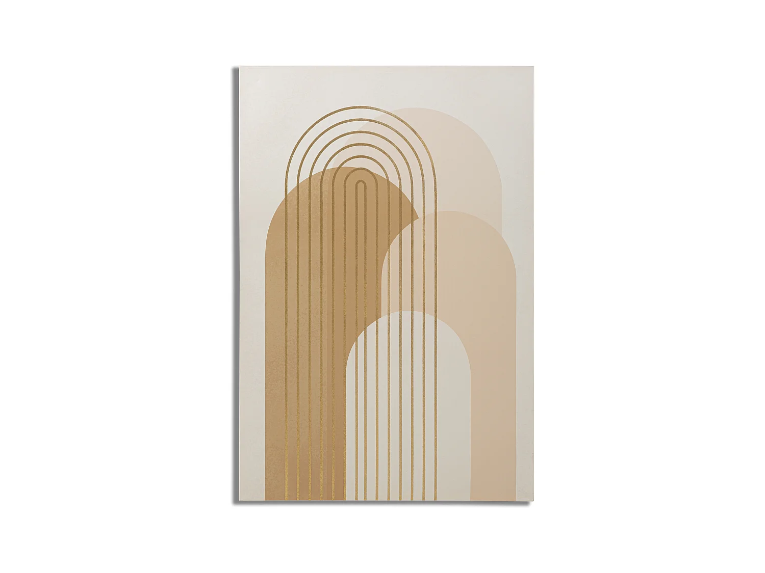 Tableau Décoratif Abstrait - Impression sur Toile avec Cadre en Bois - Design Moderne et Tons Chauds - 80x3x120 cm - Décorations Dorées