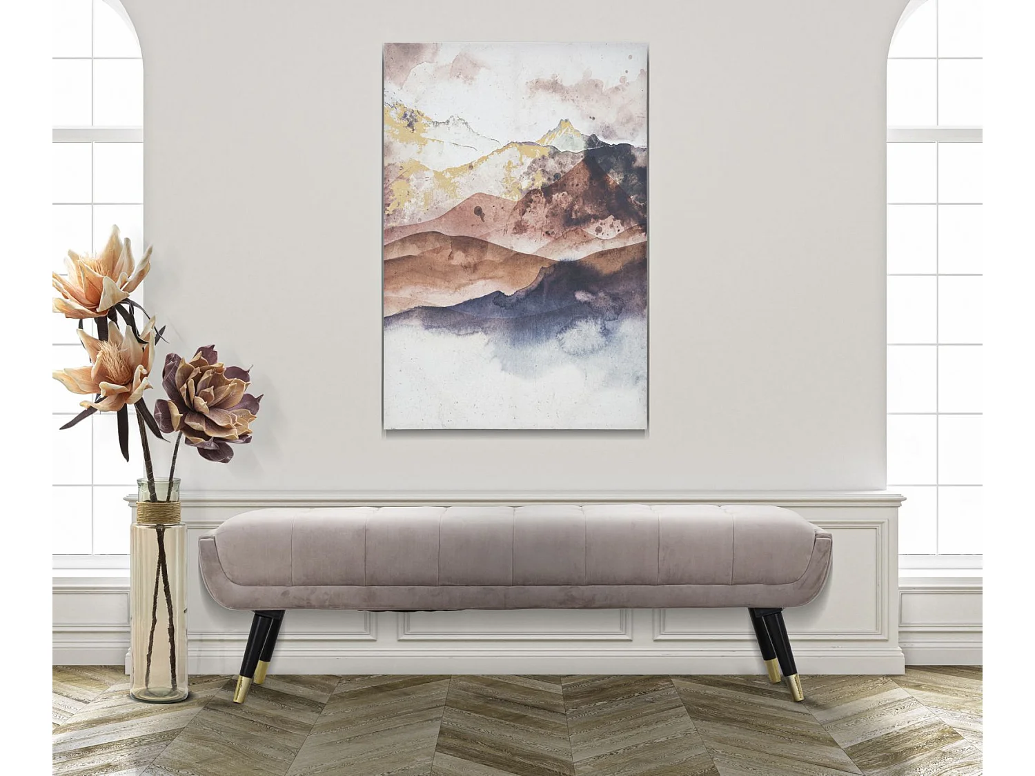 Impression sur toile multicolore abstraite 80x3x120 cm