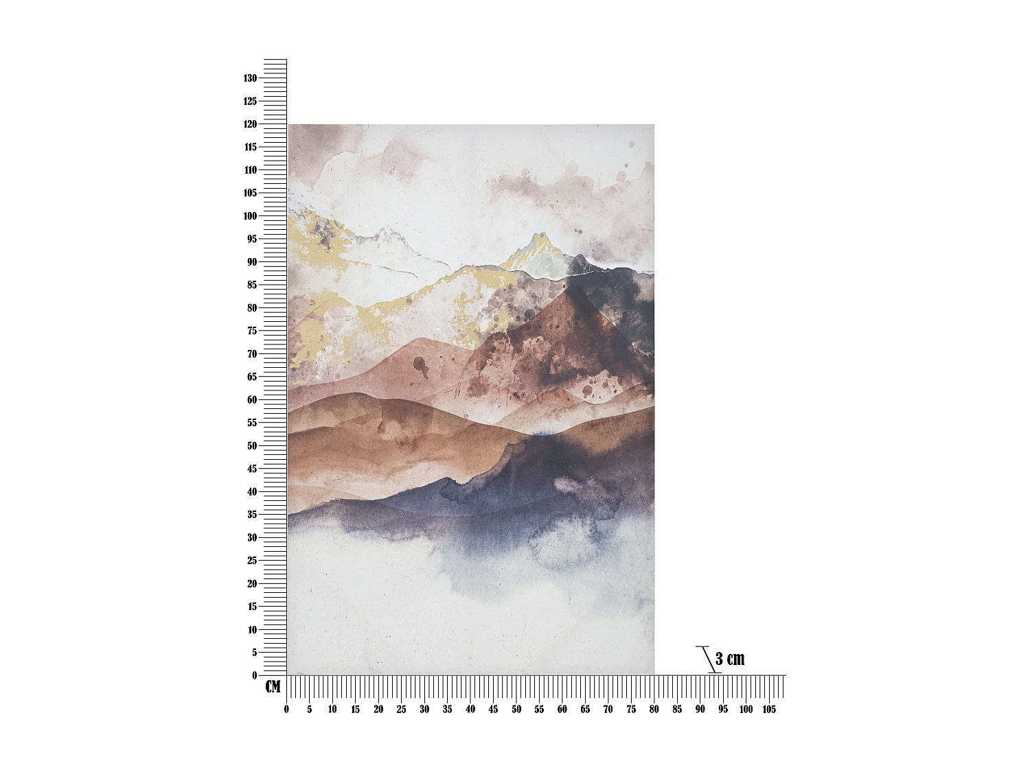 Impression sur toile multicolore abstraite 80x3x120 cm