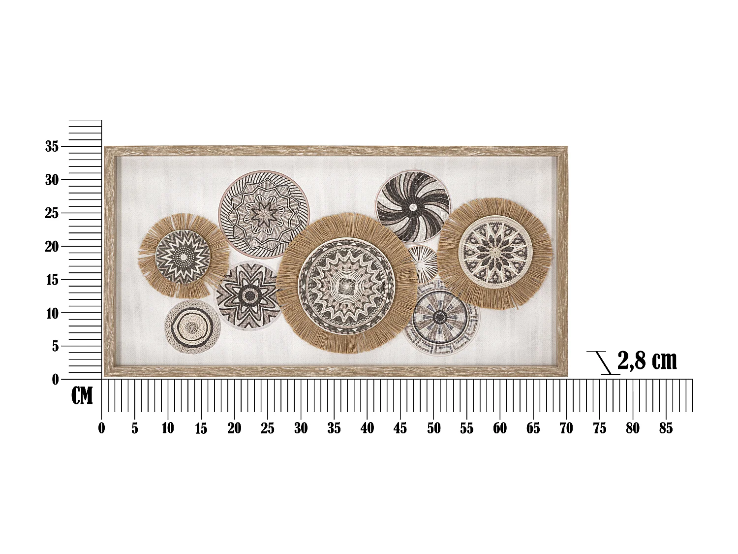 Tableau Imprimé Déco "Marcys" 35x70cm Marron