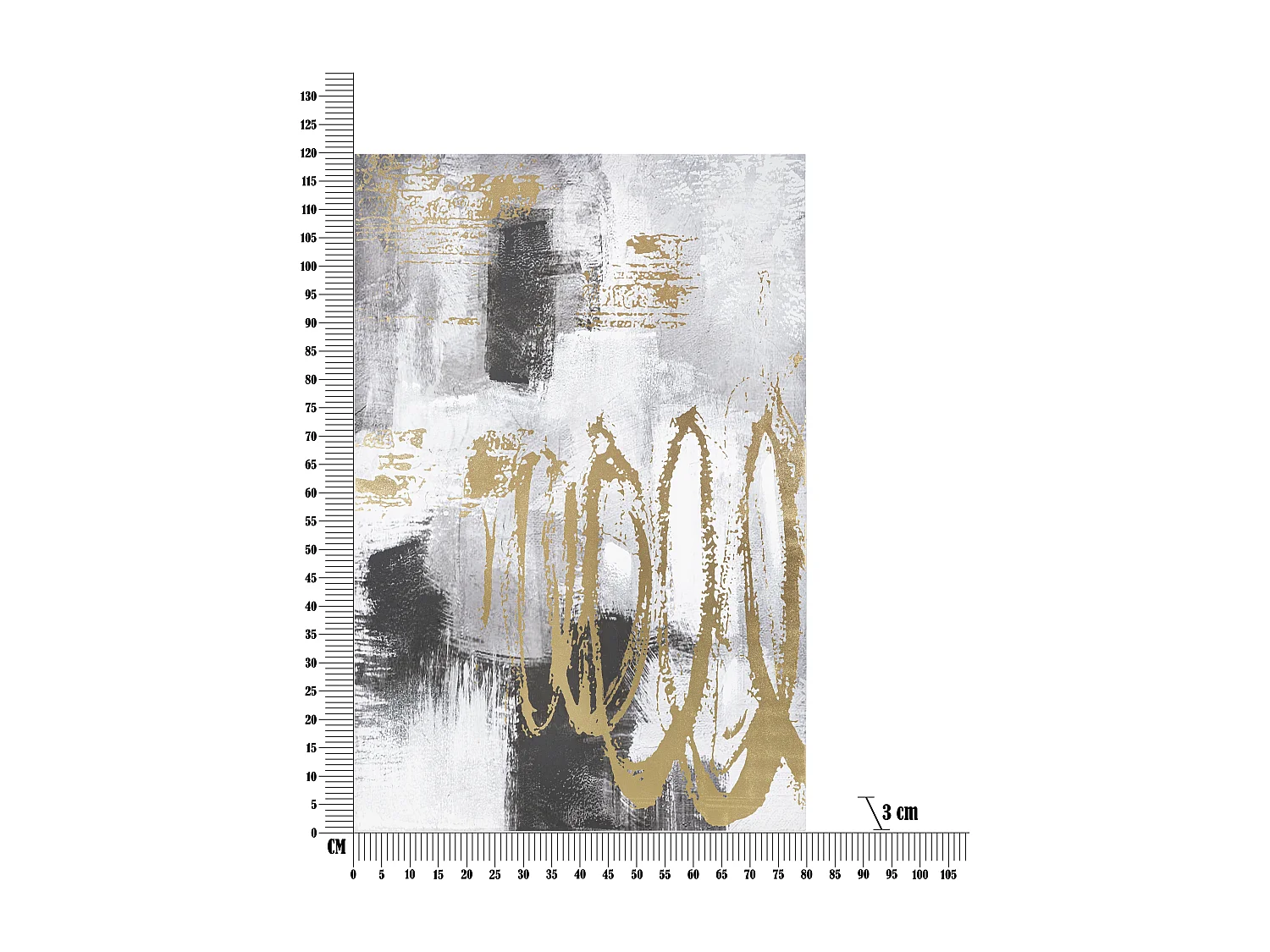 Stampa su tela multicolore astratta cm 80x3x120