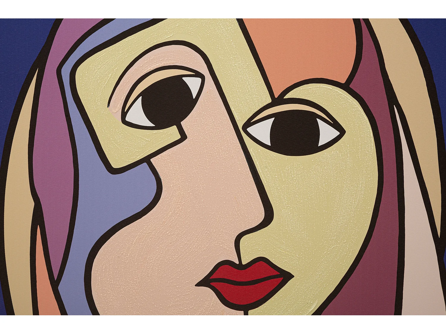 Toile Imprimée Déco "Double Face Large" 80x120cm Multicolore