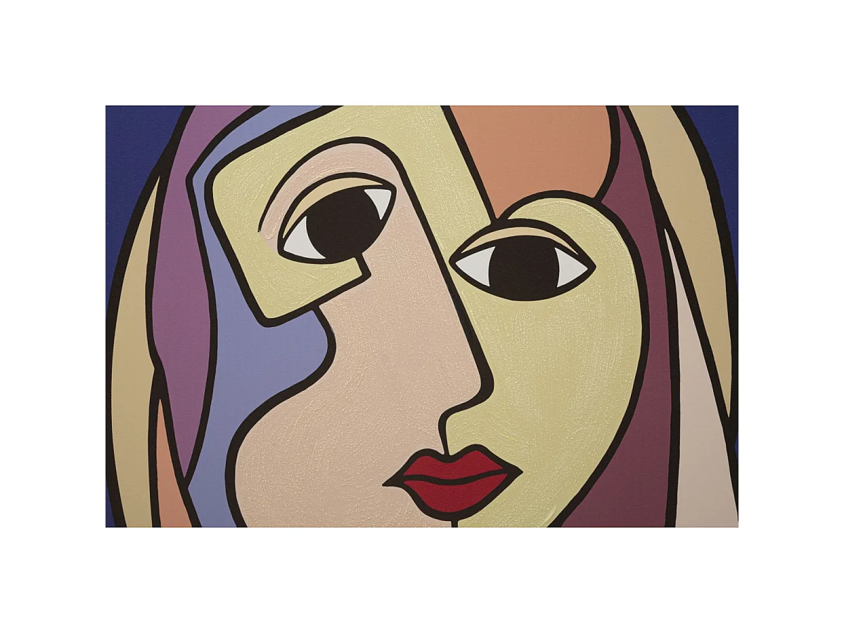 Toile Imprimée Déco "Double Face Large" 80x120cm Multicolore